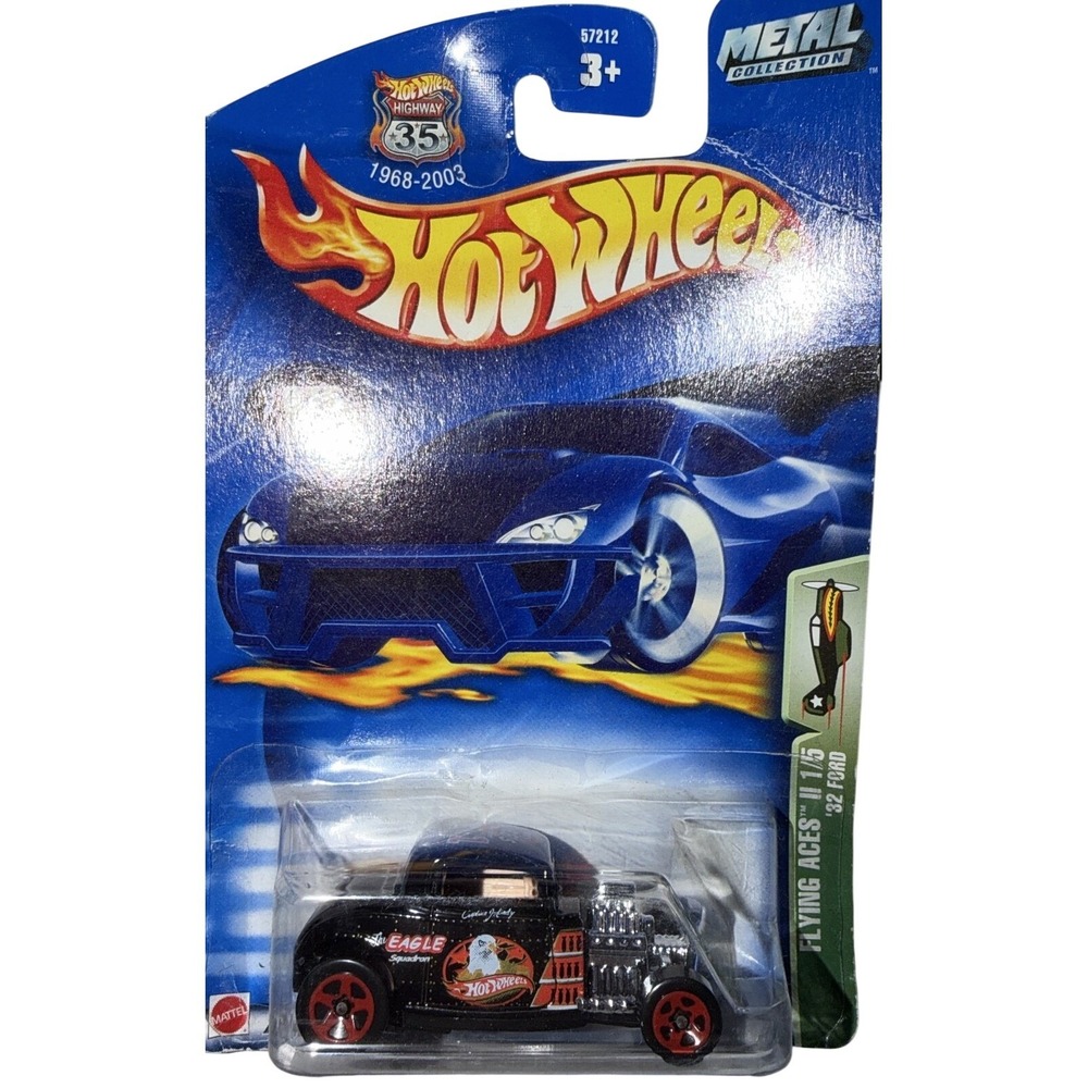 Hot Wheels 2003 Flying Aces II 32 Ford Black Eagle Squadron 075 Highway 35 57212